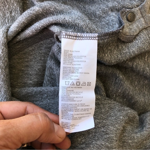 Prana Cozy Up Beach Hopper Adjustable Waist Side Pockets Gray Sleeveless Dress M - Picture 12 of 12